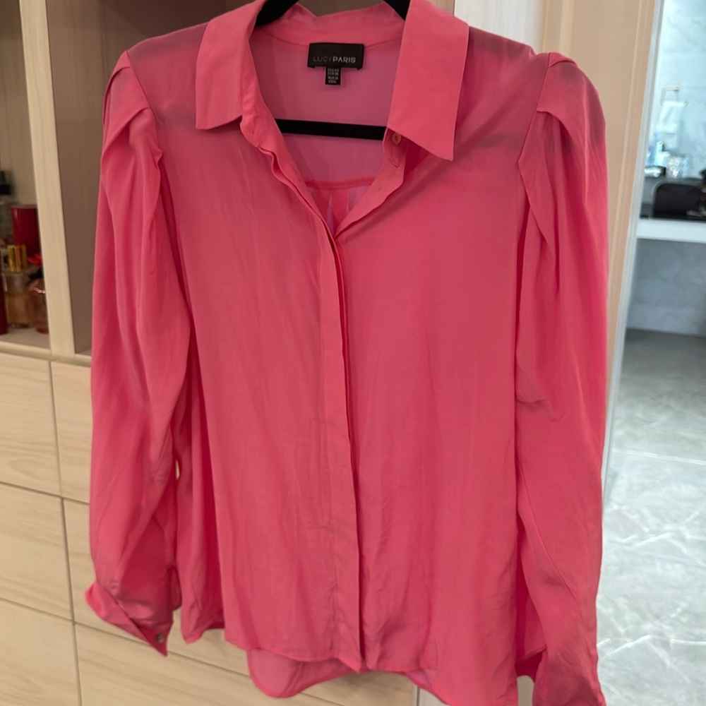 Light Pink Lucy Paris Button Down Top Size XS